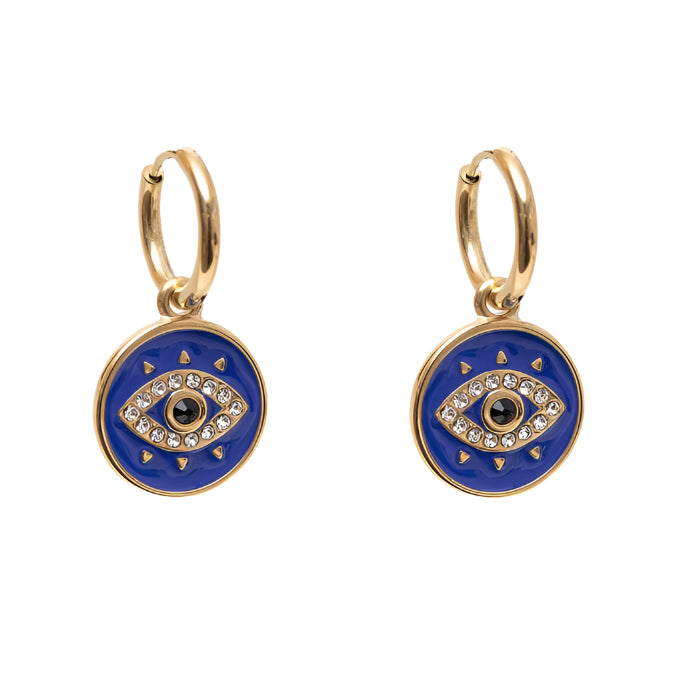 Antler - Mystic Evil eye huggie 