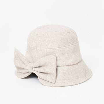 Bow Cloche Hat | Oatmeal by Antler