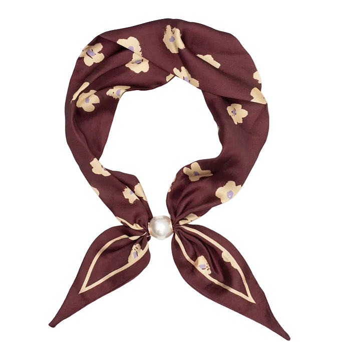 Pearl Fasten Neck Tie - Marigold