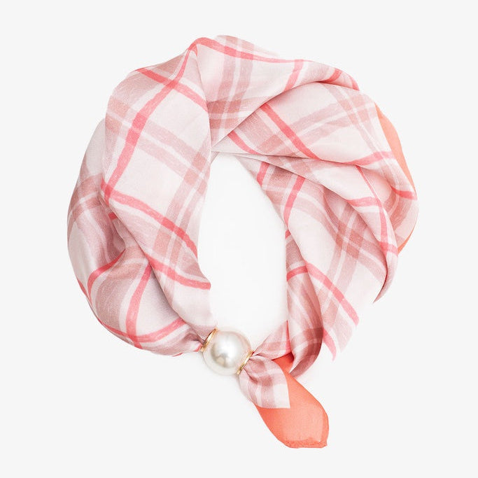 Pearl Fasten Neck Tie - Picnic