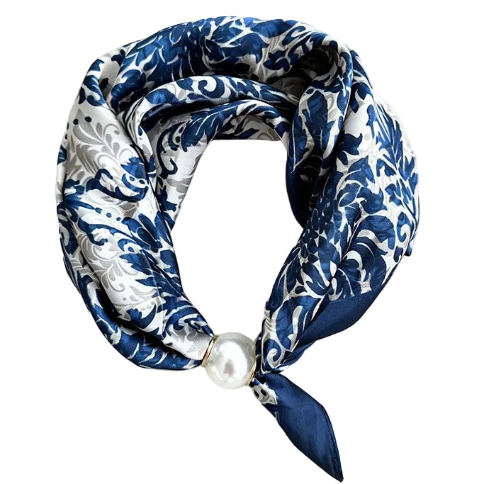 Pearl Bow Fasten Neck Tie - Royal Vine