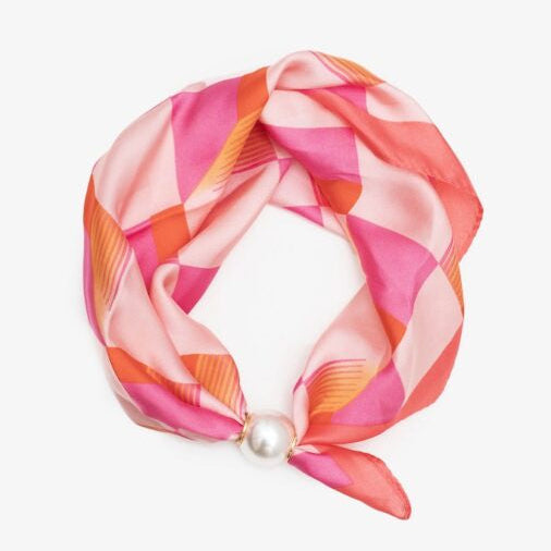 Pearl Fasten Neck Tie - Sorbet