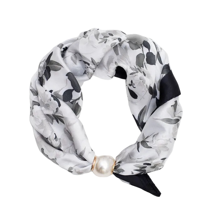 Pearl Fasten Neck Tie - Whisper