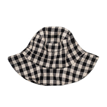 Gingham Bucket Hat - Black