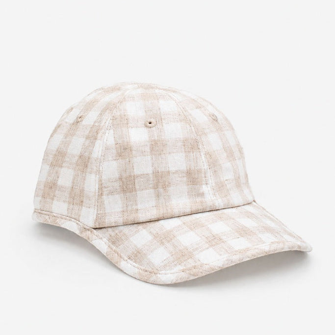 NATURAL GINGHAM CAP