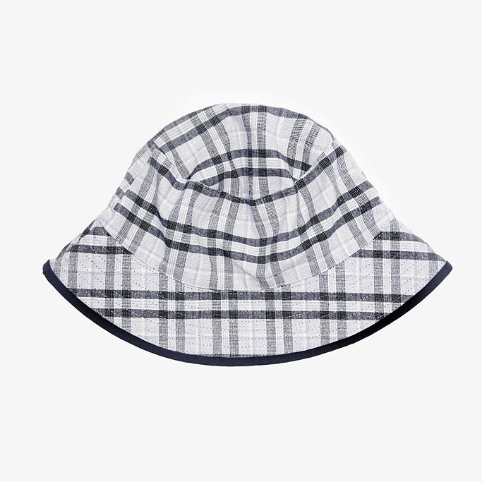 REVERSIBLE PLAID BUCKET HAT | BLACK