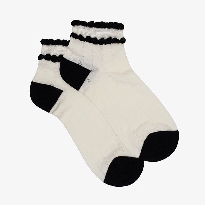 Tuxedo Frill sock by Antler