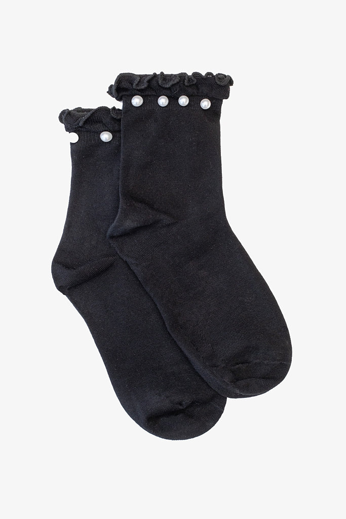 Antler Pearl Top Sock Black