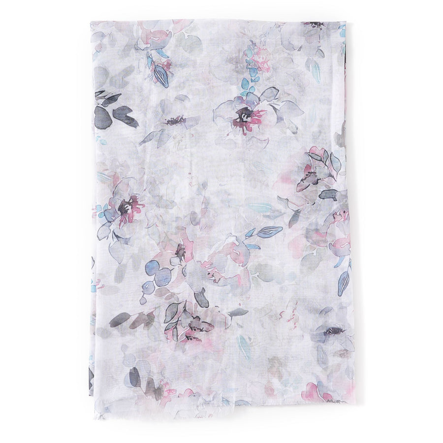 Floral patterned fabric on a white background