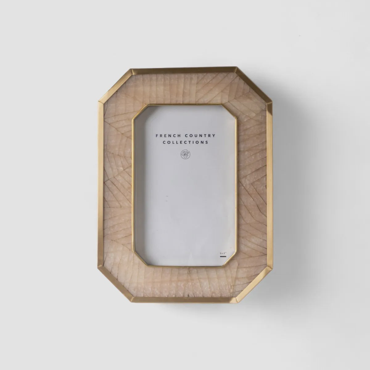 Wooden picture frame with 'French Country Collections' branding on a white background