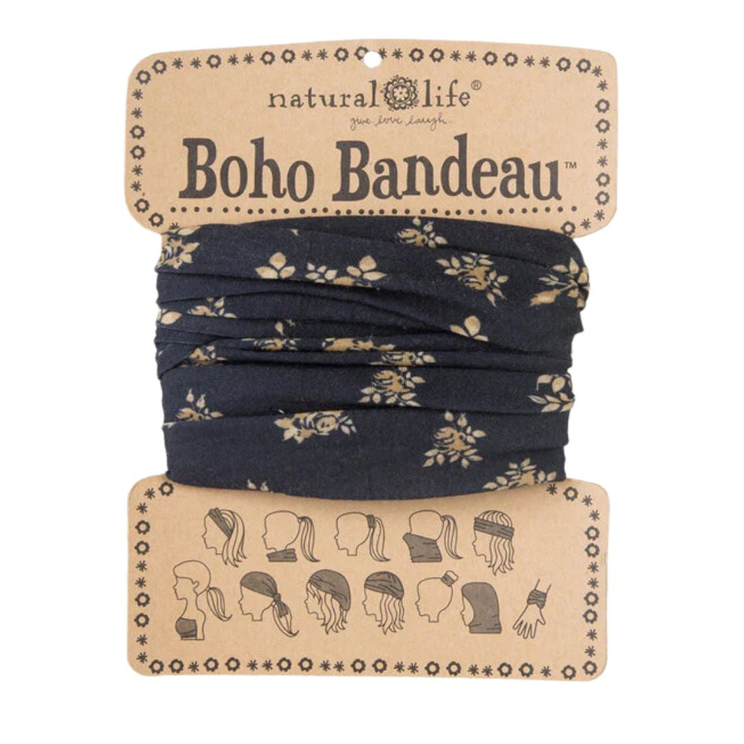 Bandeau - Black + White Floral