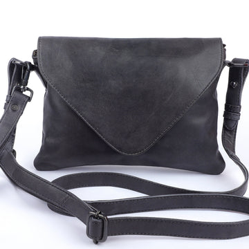 In Leather Swoon charcoal black