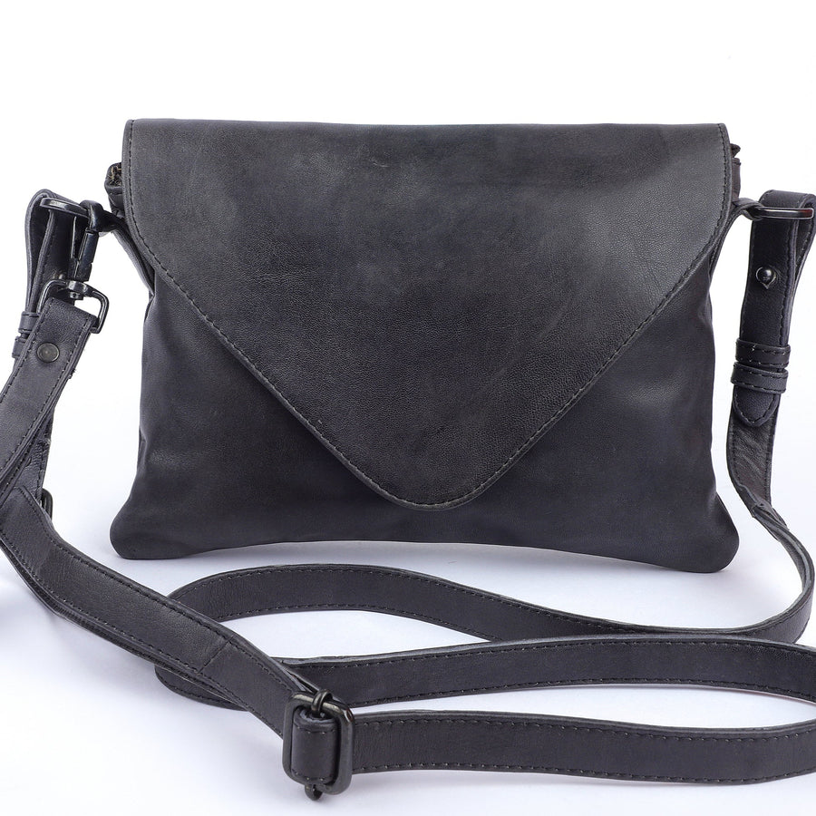 In Leather Swoon charcoal black