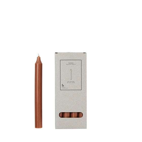 BROSTE Candle Rustic Taper S/8 H200 - Mocca