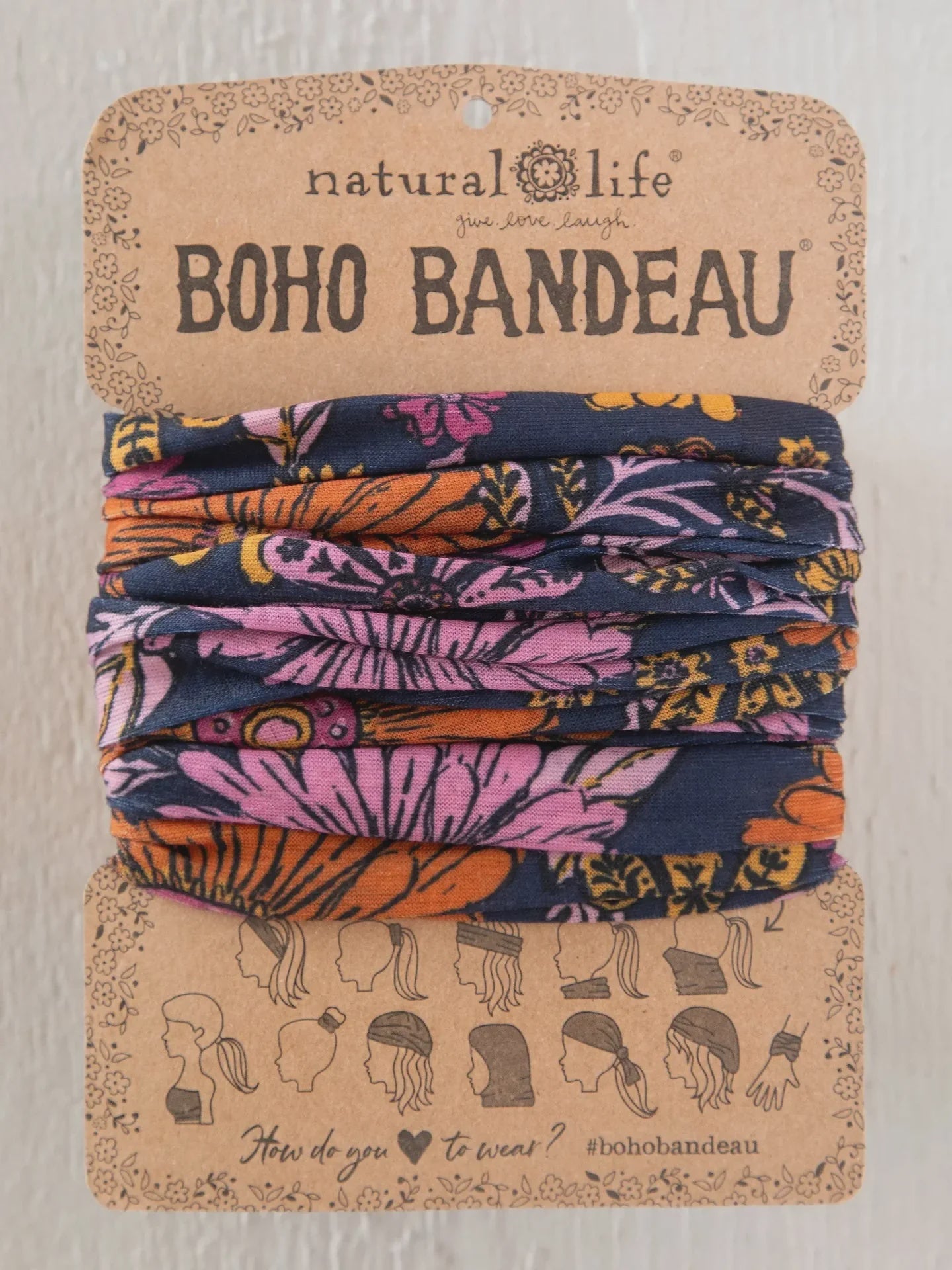 Bandeau - Navy Whimscal Daisies