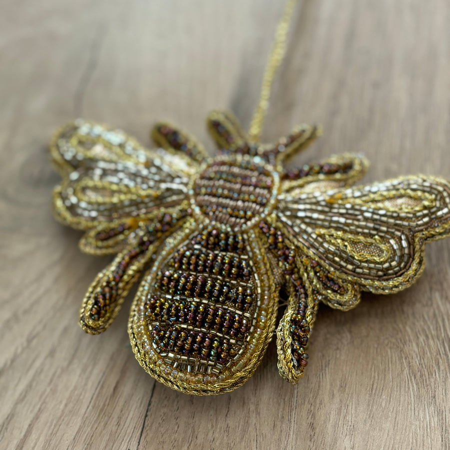 Christmas - Gold Beaded Bee