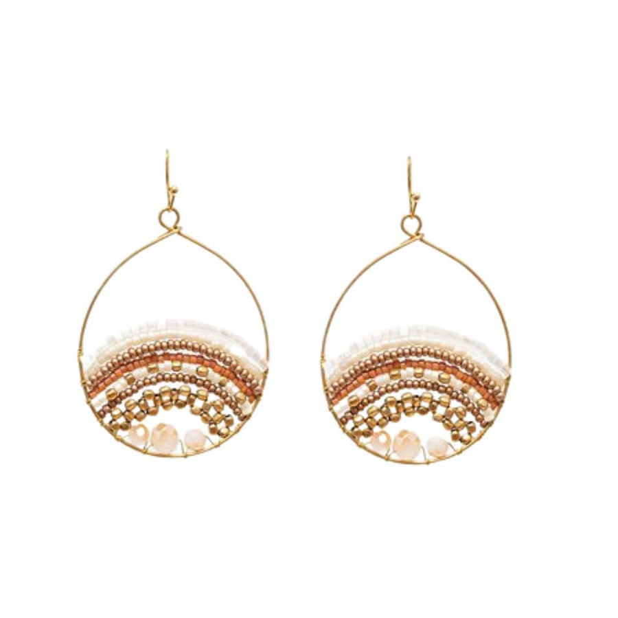 Beaded Disc Hoop Earring by antler