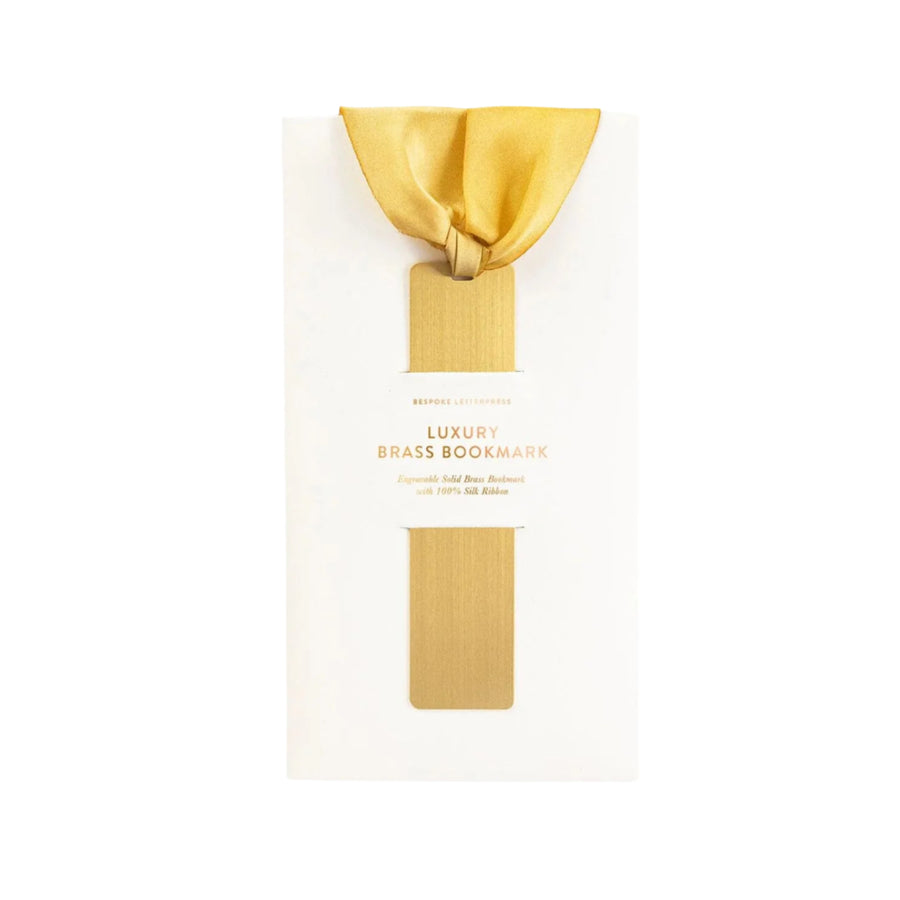 Brass Bookmark - Gold bespoke letterpress