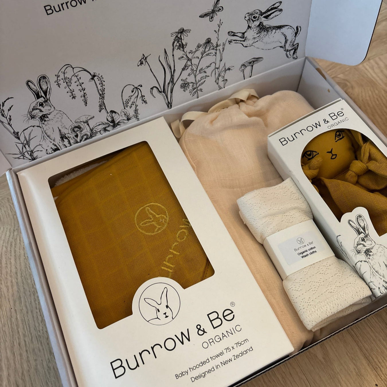 Burrow and Be Gift Boxes mustard and cream