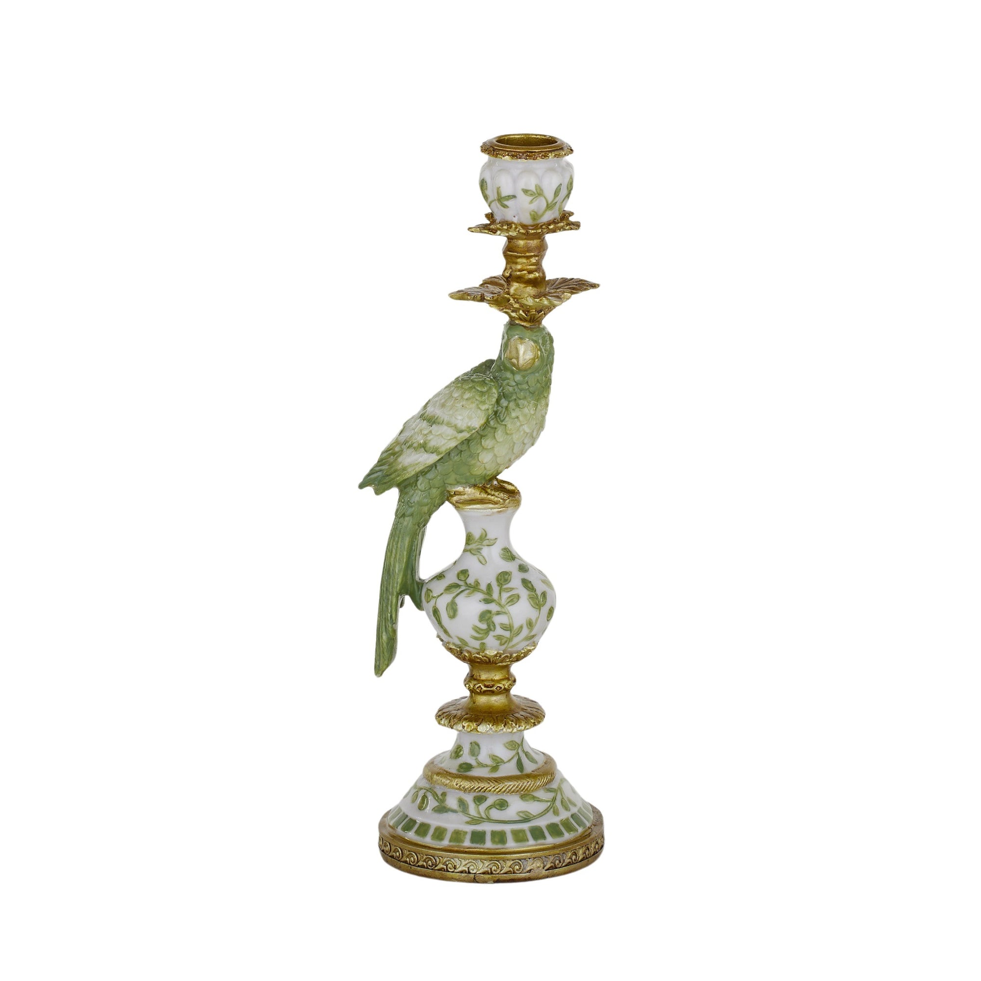 Polly Parrot Resin Candleholder
