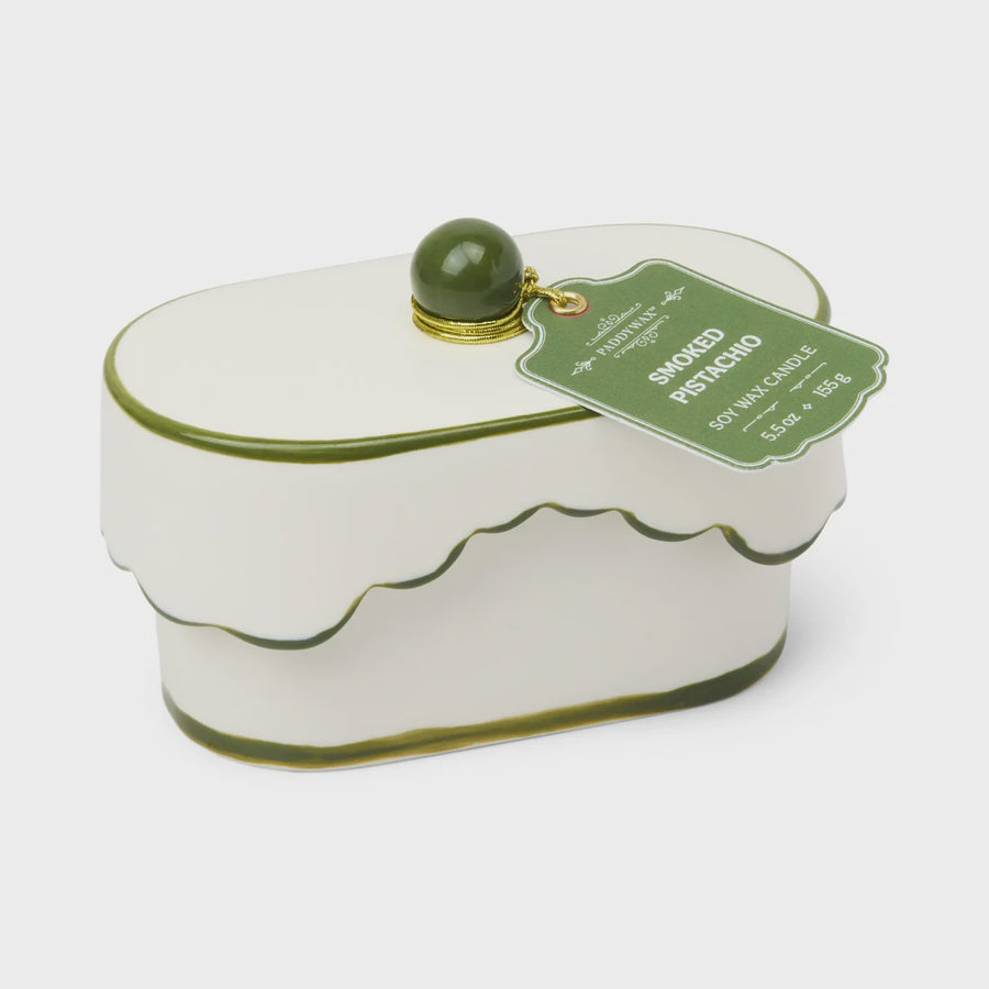 Cherie Ceramic Dish Candle - Smoked Pistachio