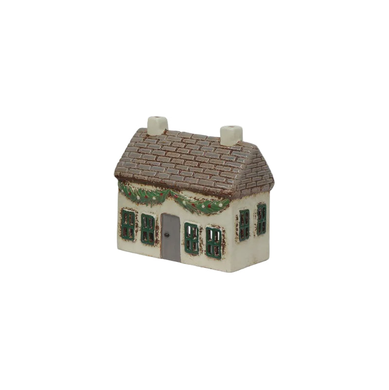 Christmas Tea Light Cottage with Swag