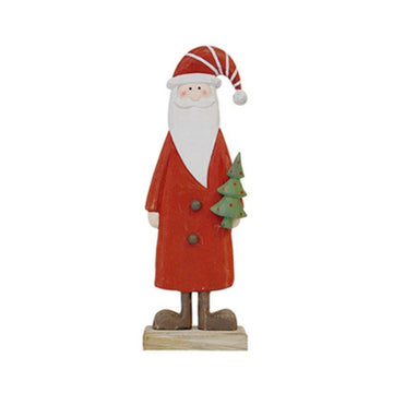 Christmas Wooden Santa - Red  