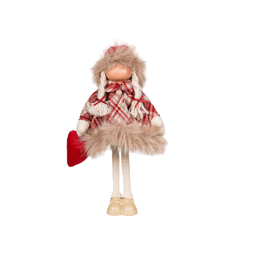 Christmas - Faith Red Plaid Standing Girl