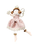 Christmas - Hanging Angel holding Snowflake (Pink)