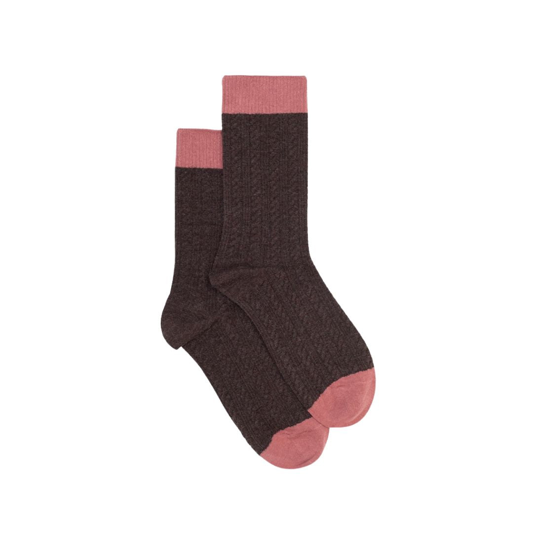 Cocoa Cable Sock antler