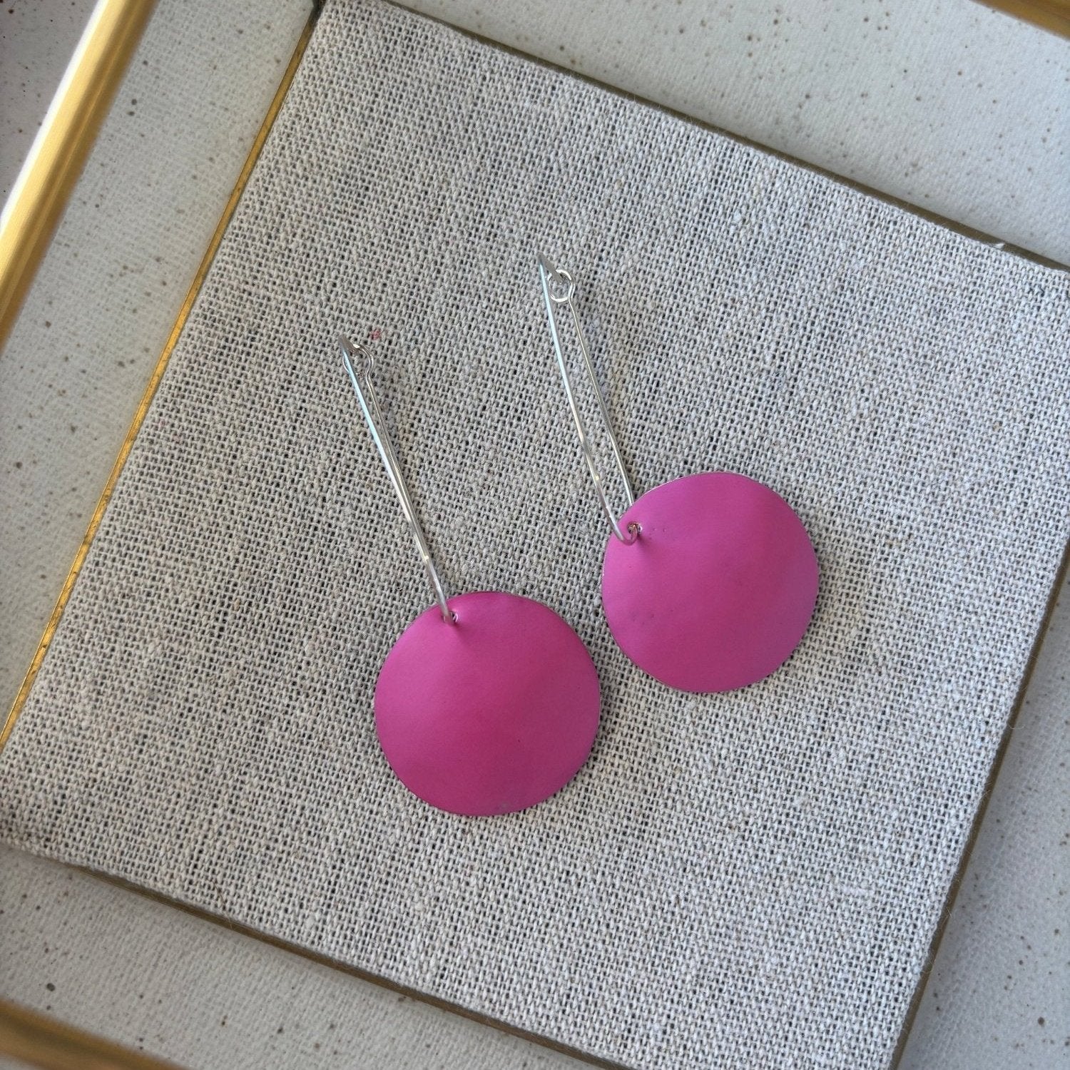 Earrings - Comet Drops love fool Neon Pink