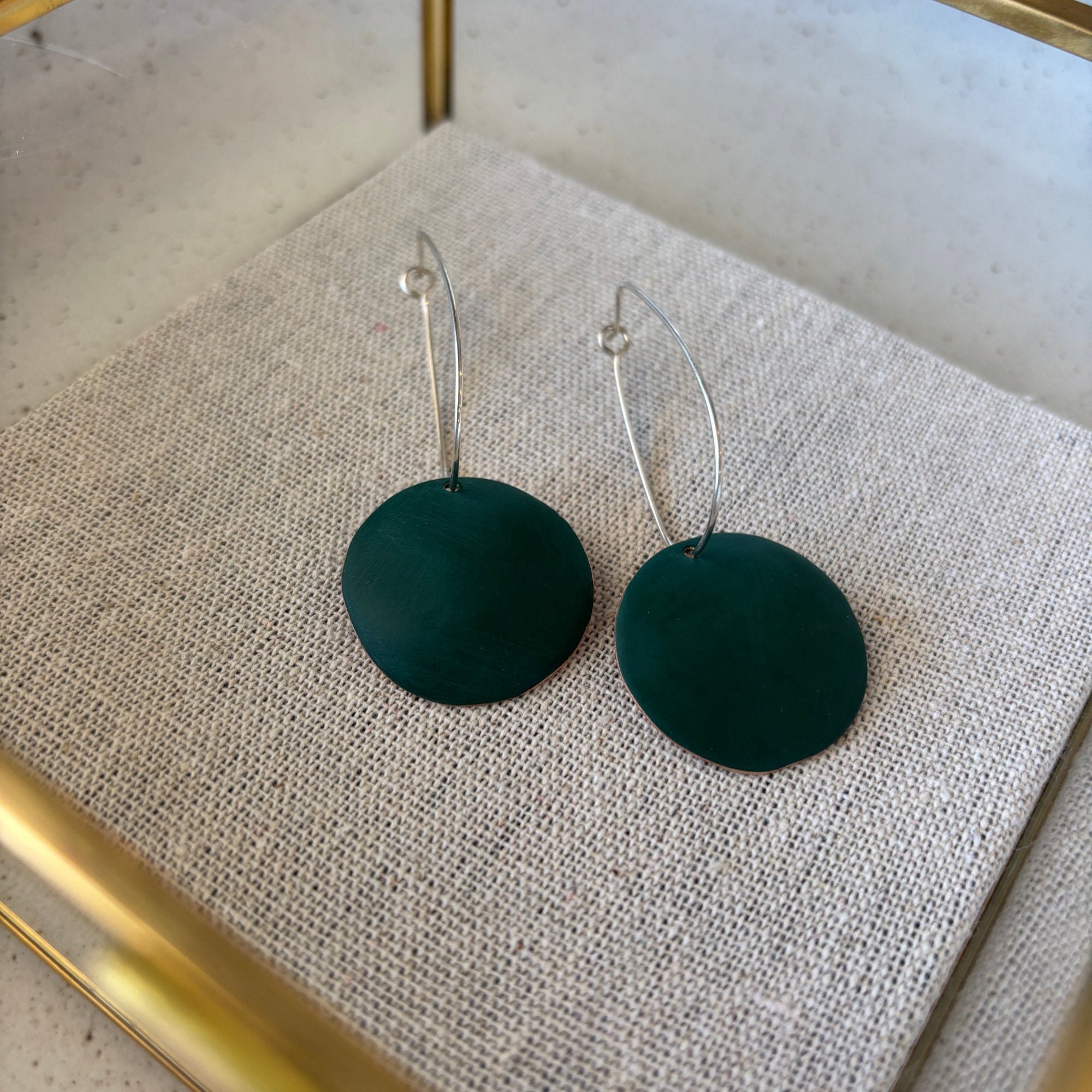 Earrings - Comet Drops love fool DARK GREEN