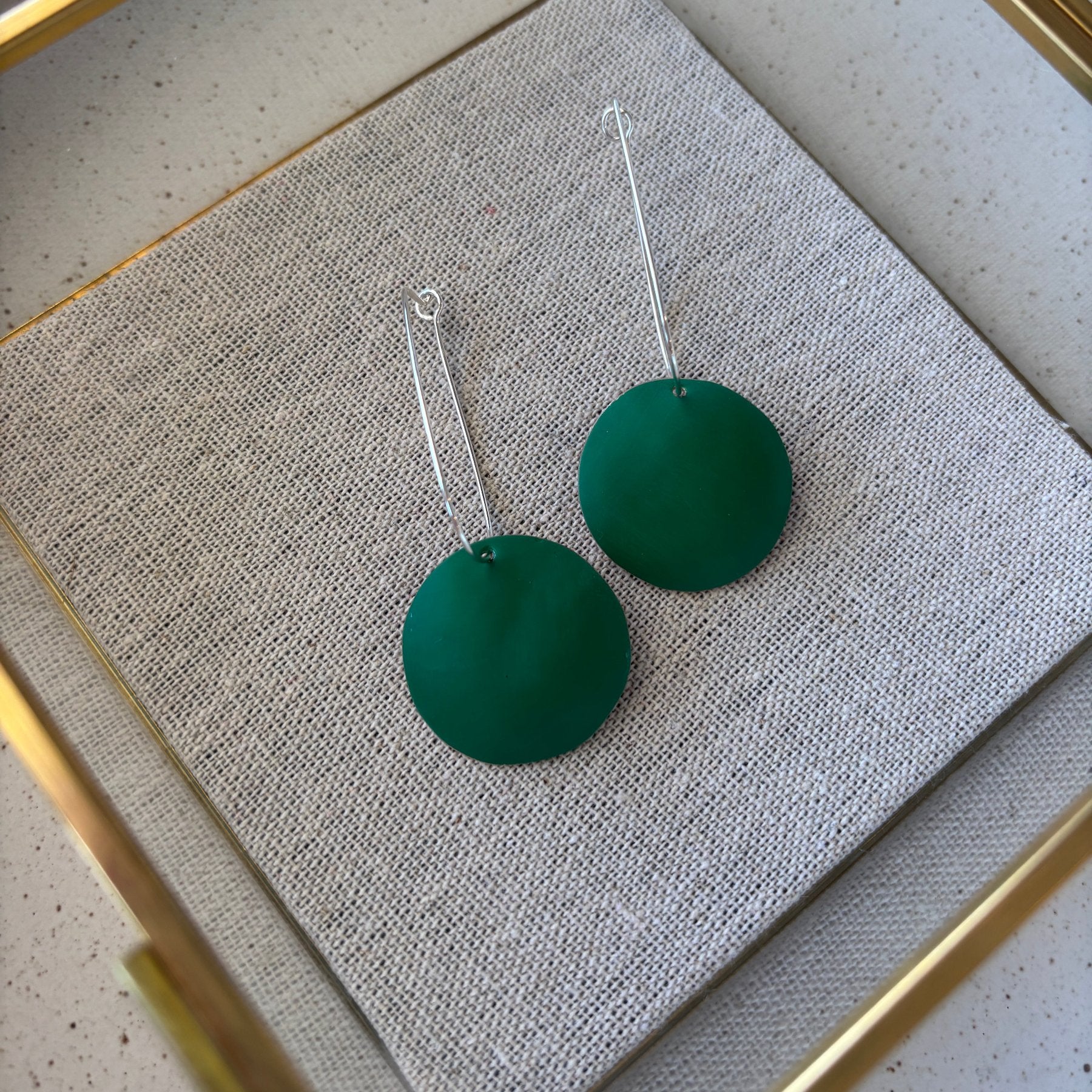Earrings - Comet Drops love fool spring green