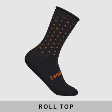 Lamington Mens Socks - Crew | Rusty  (Roll Top)