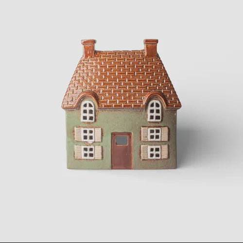 Cotswolds Tea Light Cottage Seagreen