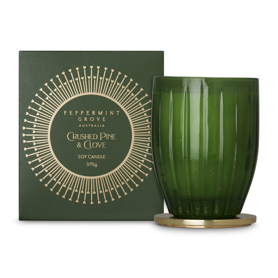 Peppermint Grove Soy Candle - Crushed Pine + Clove | 370g
