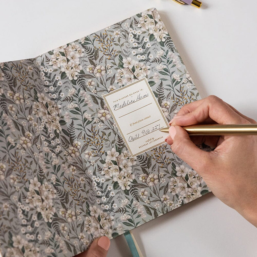 2026 Weekly Planner Notebook - Ivory Garden