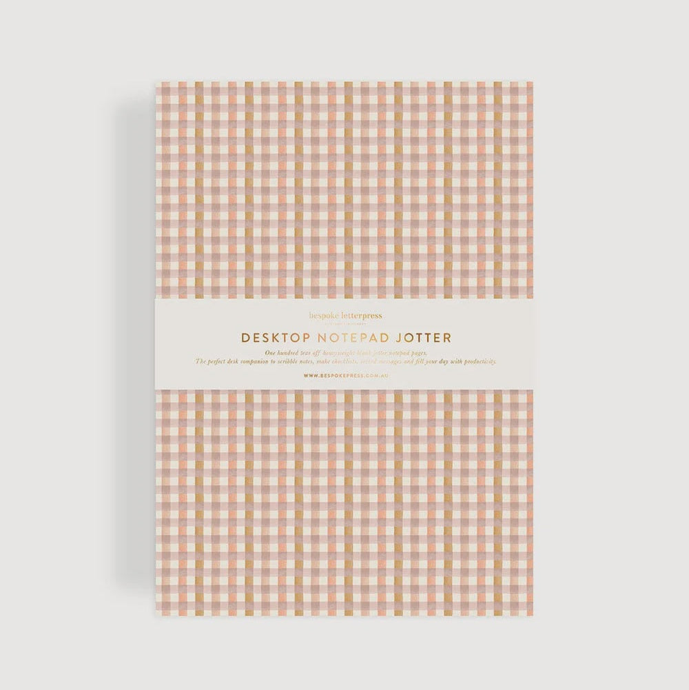 Notepad Jotter - Primrose Gingham