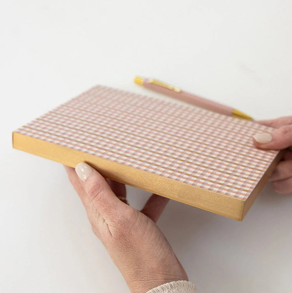 Notepad Jotter - Primrose Gingham