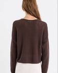 Dawn Chocolate Crochet Knit Jumper