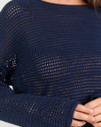 Dawn Ink Crochet Knit Jumper