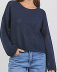 Dawn Ink Crochet Knit Jumper