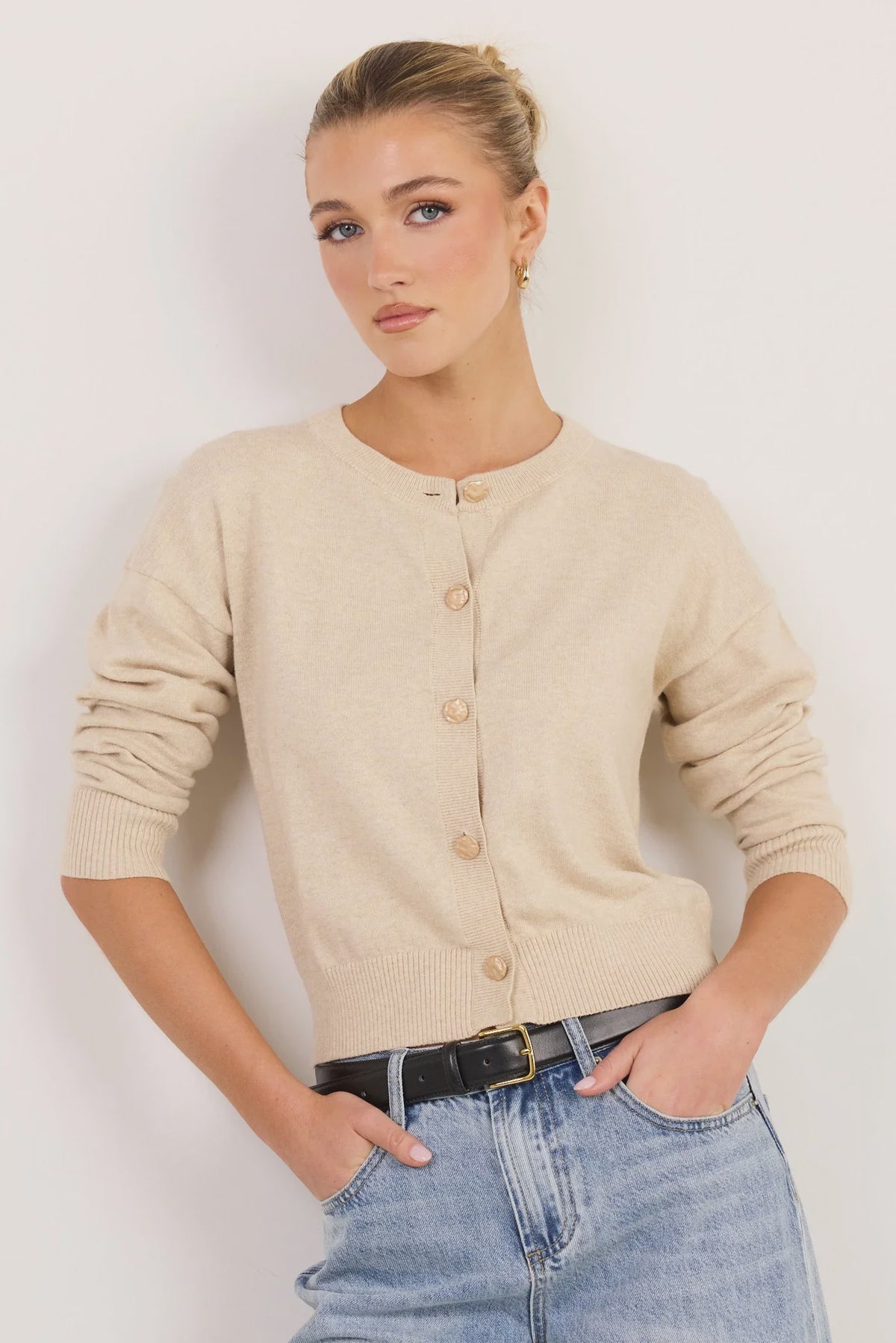 Delight Champagne cardi