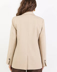 Diploma Two Button Vent Sleeve Blazer - Taupe