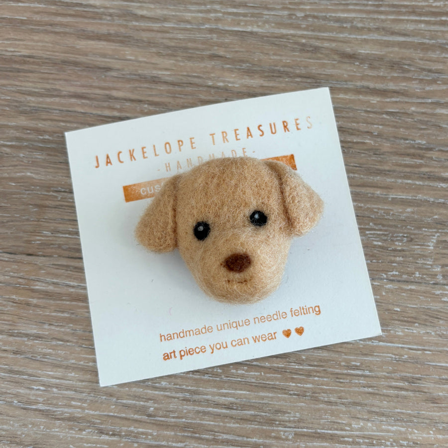 Felt Dog Brooches