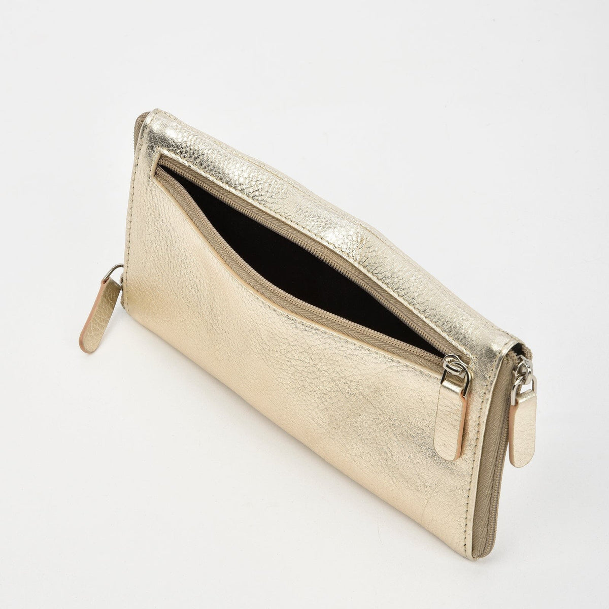Leather Dual Glasses Holder - Dublin | Gold