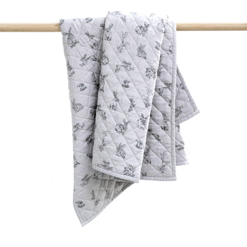 Baby Cot Quilt | Play Mat - Grey