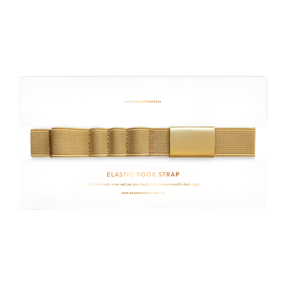Elastic Book Strap - Gold