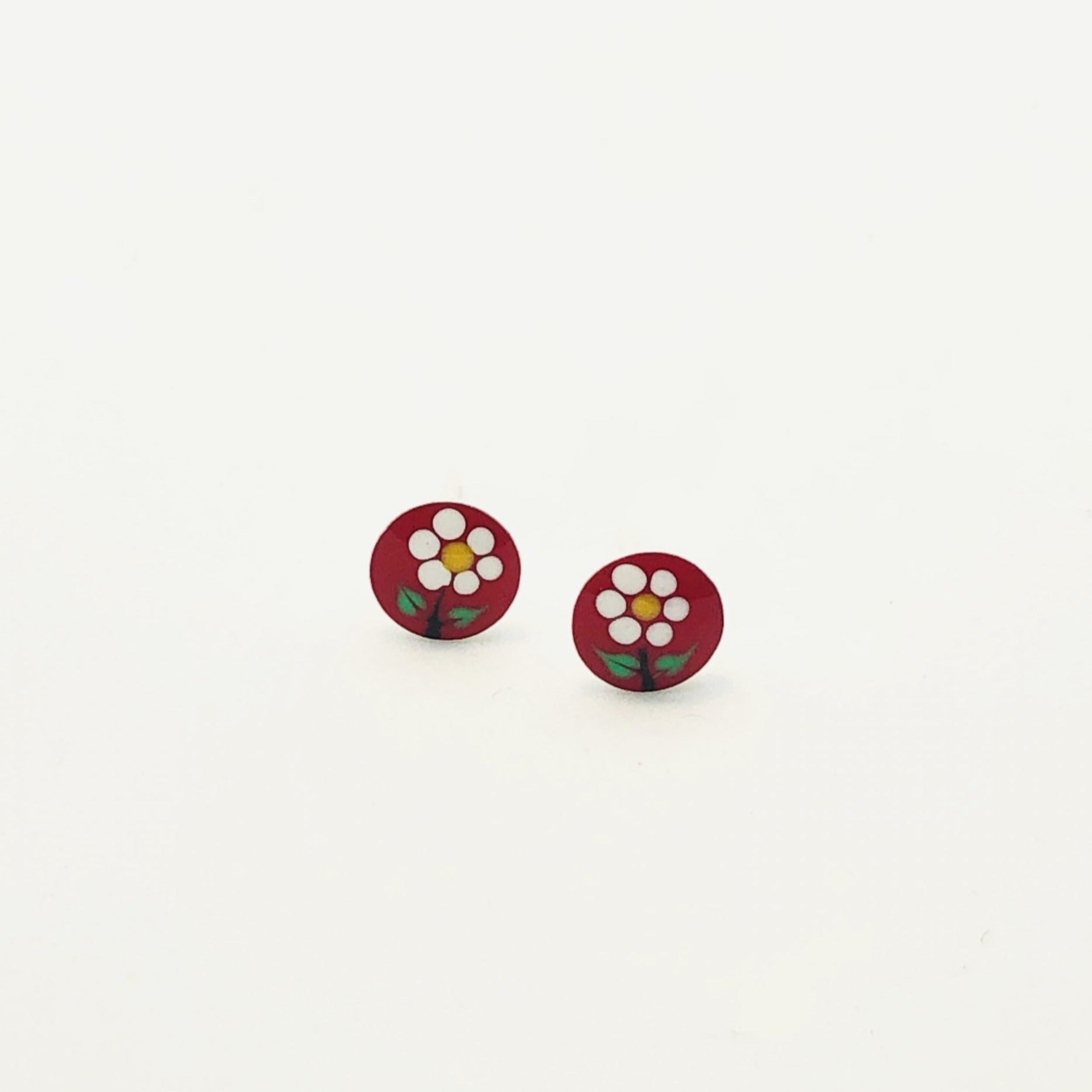 Sterling Silver Enamel  Earrings - Assorted