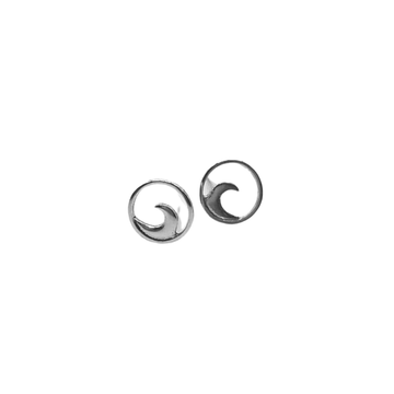 Sterling Silver Earrings - Surf Wave Studs